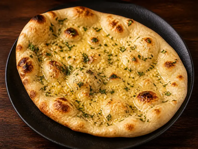 Fresh garlic naan